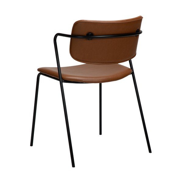 Hnědá židle z imitace kůže DAN-FORM Denmark Zed-image-3