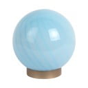 Světle modrá stolní lampa se skleněným stínidlem (výška 17 cm) Summer Globe – Leitmotiv
