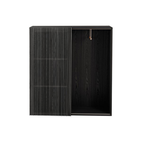 Černá předsíňová sestava v dekoru jasanu 110x120x40 cm Sion – Jotex-image-3