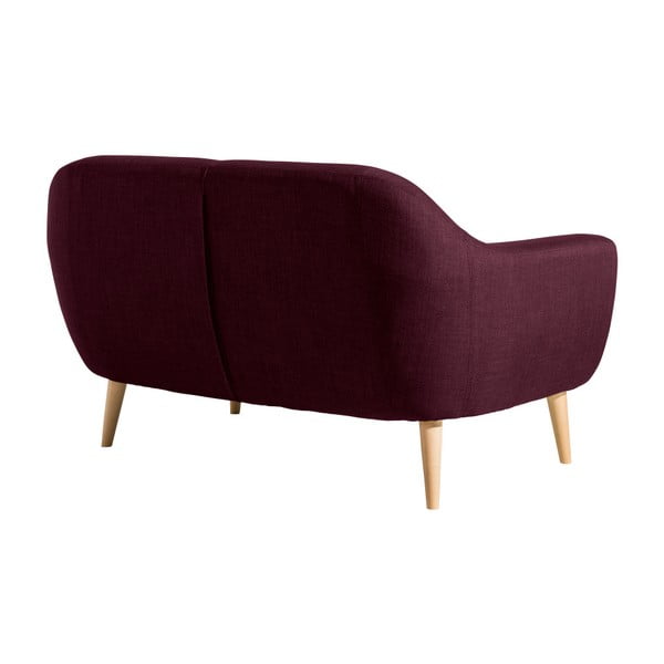 Vínově červená dvoumístná pohovka Max Winzer Kelly-image-3