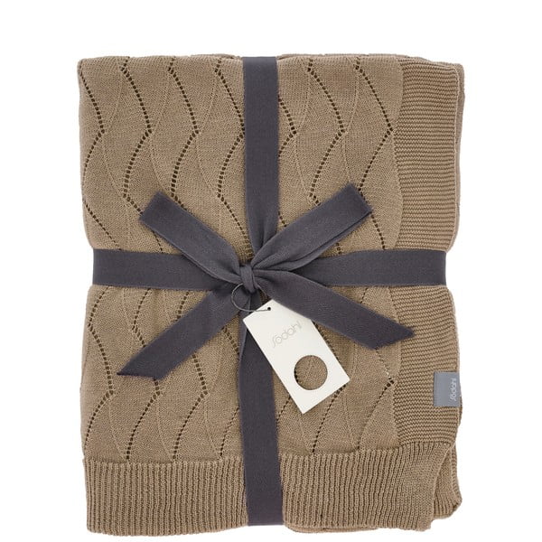 Hnědá pletená deka 130x170 cm Gentle – Södahl-image-3