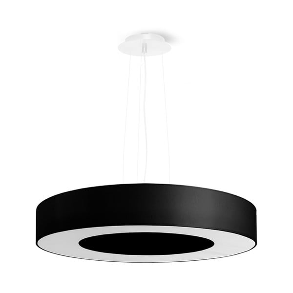 Černé závěsné svítidlo s textilním stínidlem ø 50 cm Galata Slim – Nice Lamps