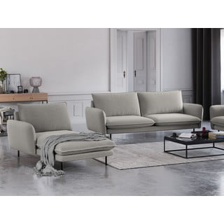 Světle šedá lenoška Cosmopolitan Design Vienna, levý roh