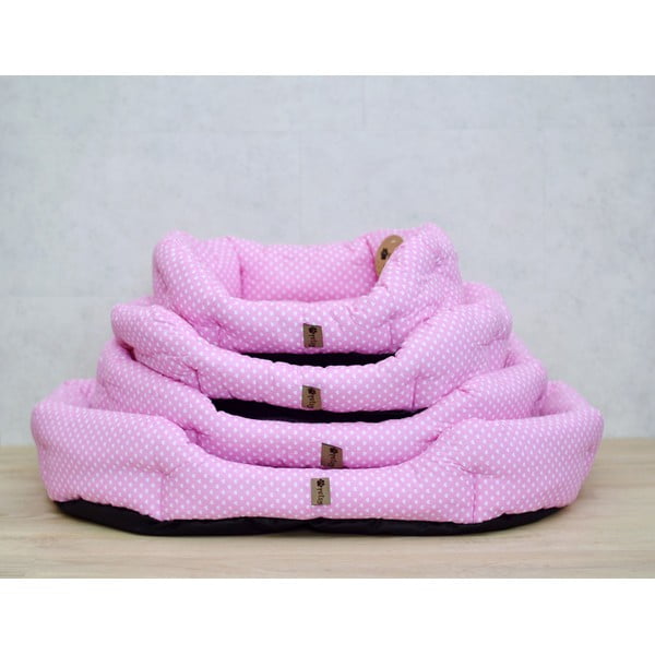 Růžový bavlněný pelíšek 65x50 cm Pinky - Petsy-image-3