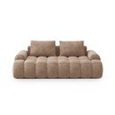 Světle hnědá sametová pohovka 200 cm Linz – Cosmopolitan Design