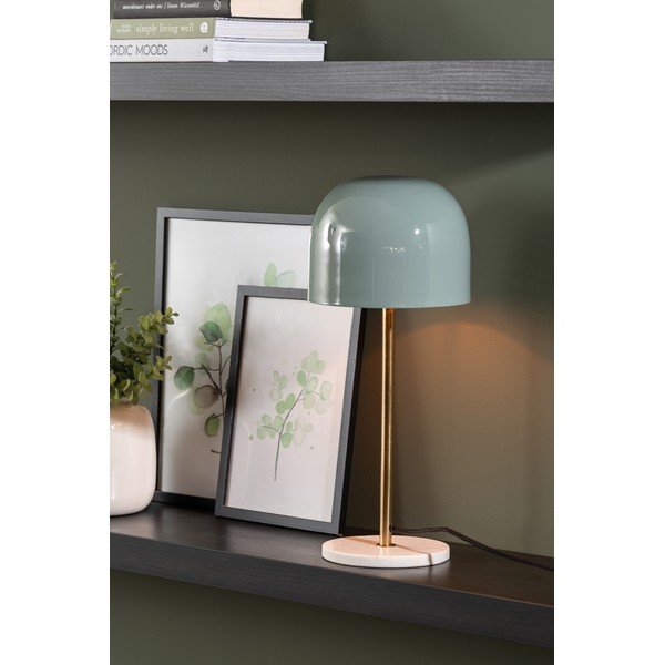 Stolní lampa v mentolové barvě s kovovým stínidlem (výška 50 cm) Manta – Leitmotiv-image-1