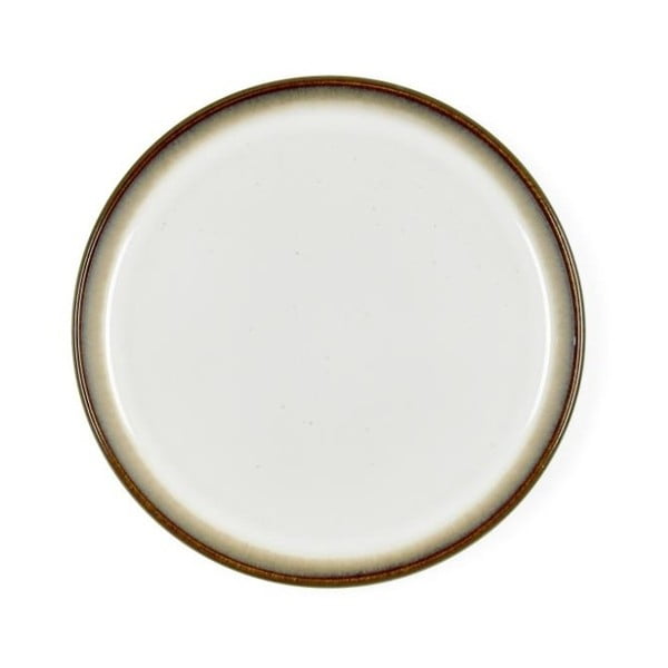 Krémově bílý kameninový dezertní talíř Bitz Mensa, průměr 21 cm