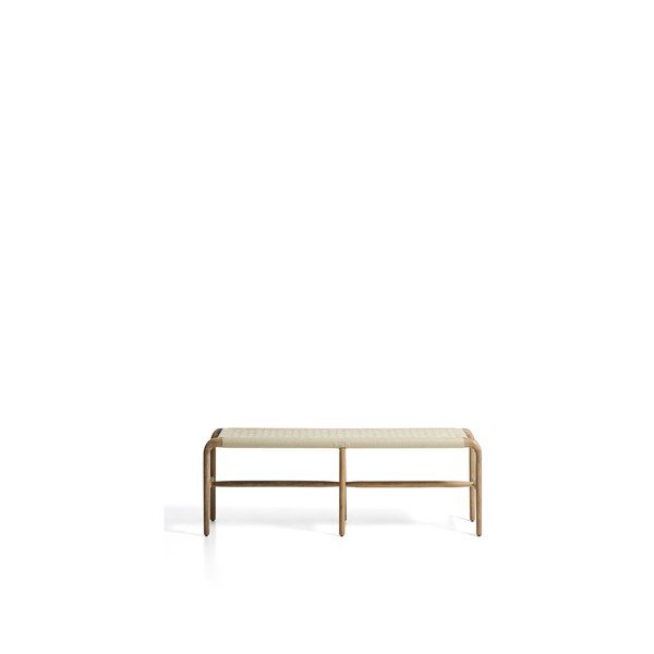 Béžová/v přírodní barvě dřevěná zahradní lavice Alipa – Kave Home-image-4