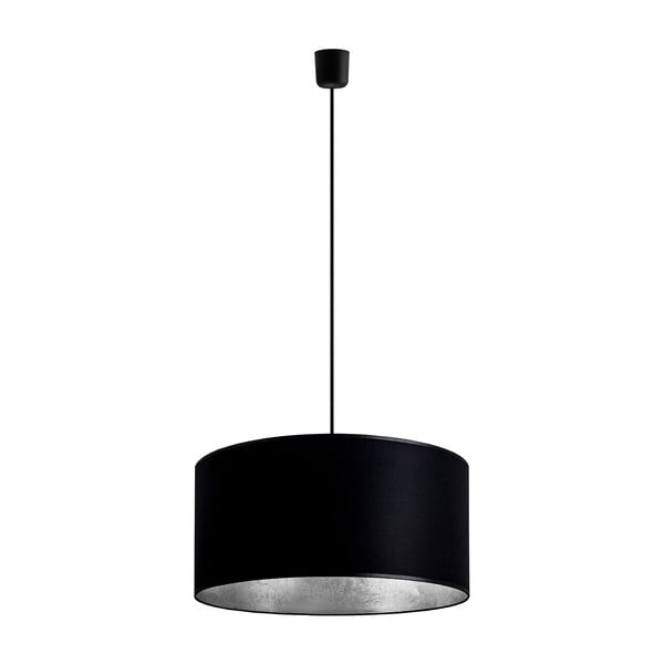 Černé stropní svítidlo s detailem ve stříbrné barvě Sotto Luce Mika, Ø 50 cm