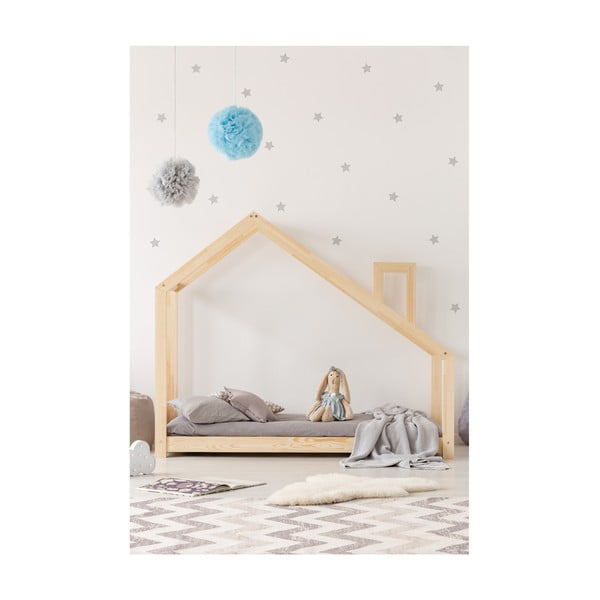 Domečková postel z borovicového dřeva Adeko Mila DMS, 140 x 200 cm