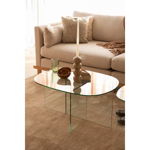 Skleněný konferenční stolek 60x80 cm Linea – Zuiver-image-1