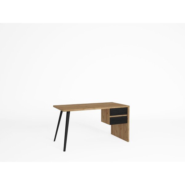 Pracovní stůl s deskou v dubovém dekoru 69x136 cm Eliot – Marckeric-image-2