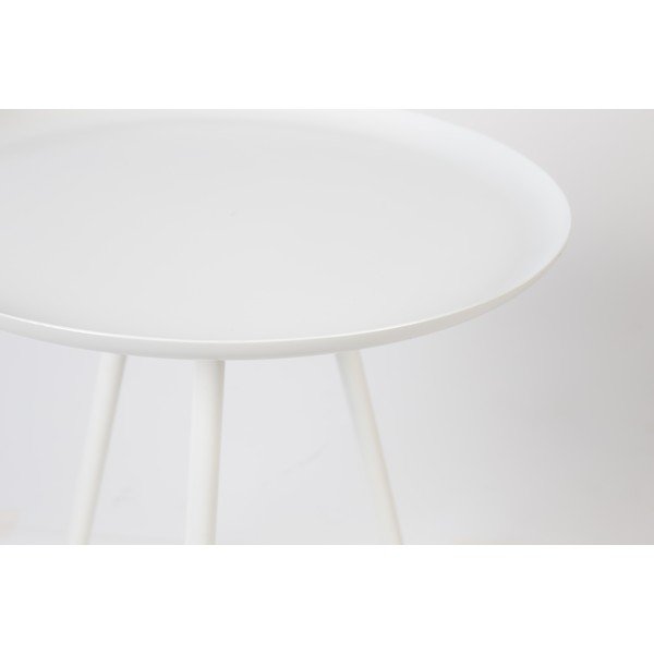 Bílý odkládací stolek White Label Frost-image-1