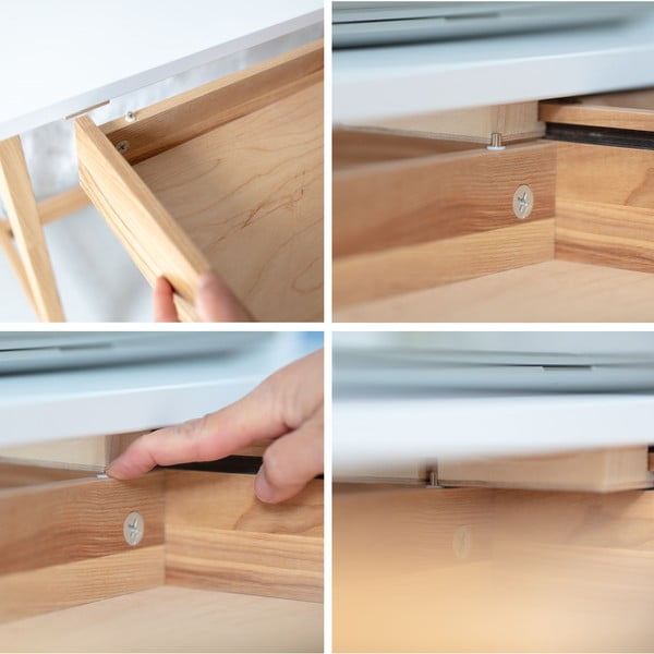 Pracovní stůl s bílou deskou 85x115 cm Luka – Ragaba-image-4