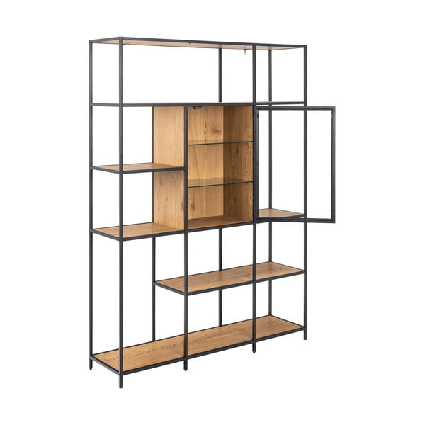 Knihovna v dekoru dubu v přírodní barvě 135x185 cm Seaford – Actona-image-3