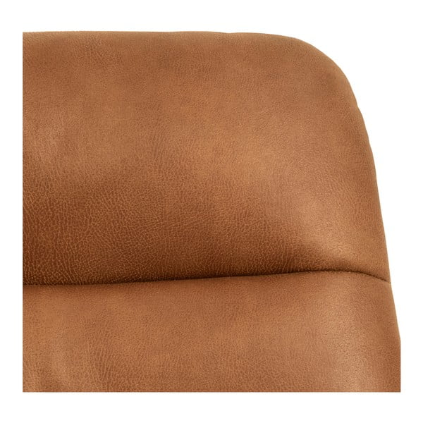 Hnědé křeslo z imitace kůže Milford – Actona-image-4