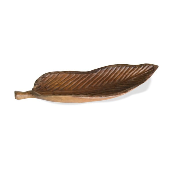 Tác z teakového dřeva ve tvaru listu Moycor Erosi