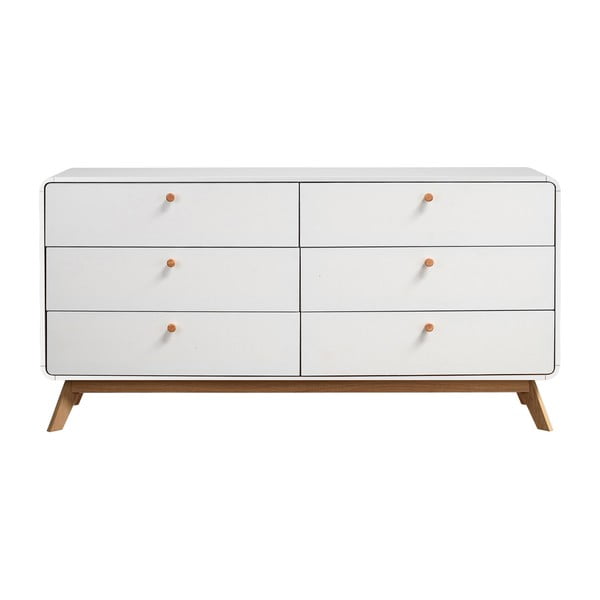 Bílá nízká komoda 150x74 cm Caitlin – Støraa-image-3