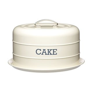 Krémová plechová dóza na koláč Kitchen Craft Nostalgia, ⌀ 28,5 cm