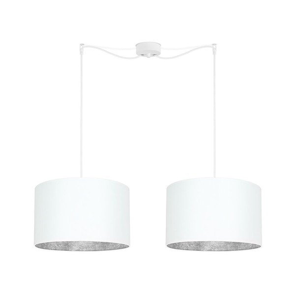 Závěsné dvouramenné svítidlo v bílo-stříbrné barvě Sotto Luce Mika, ⌀ 40 cm