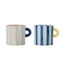 Modré/růžové keramické hrnky v sadě 2 ks 250 ml Phoenix – Bloomingville