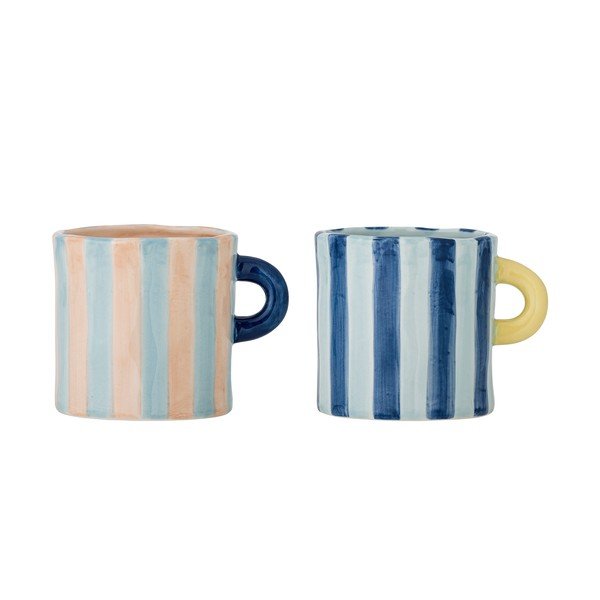 Modré/růžové keramické hrnky v sadě 2 ks 250 ml Phoenix – Bloomingville