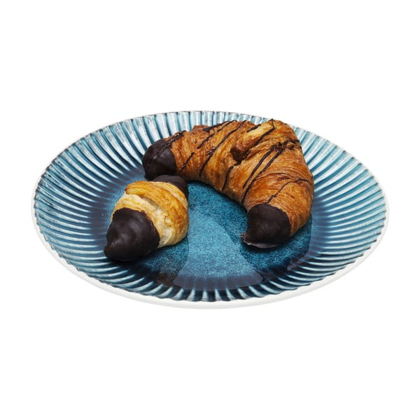 Modrý kameninový talíř Kare Design Mustique Rim, ⌀ 29 cm-image-2