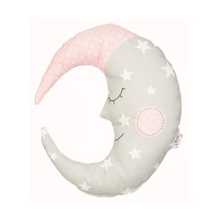 Béžovorůžový dětský polštářek s příměsí bavlny Mike & Co. NEW YORK Pillow Toy Moon, 30 x 33 cm