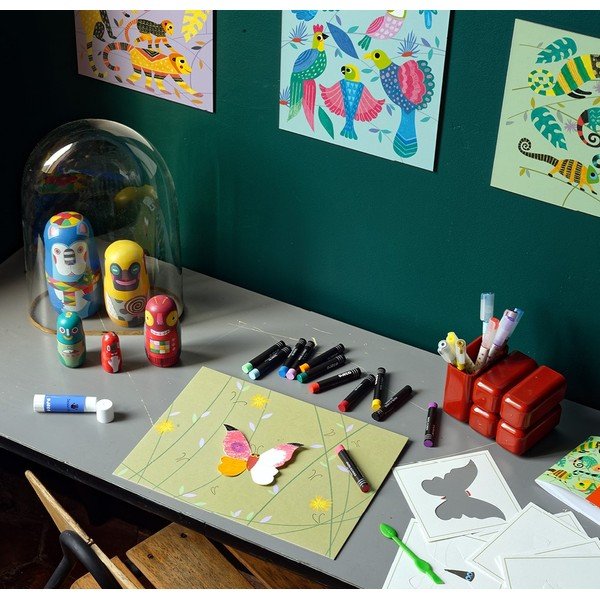 Výtvarný set s olejovými pastely Djeco Atelier Jungle-image-1