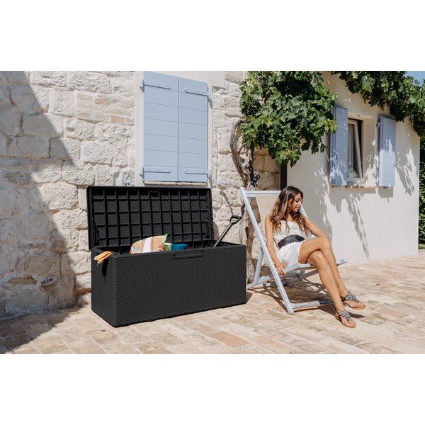 Tmavě šedý zahradní úložný box Portofino – Toomax-image-1