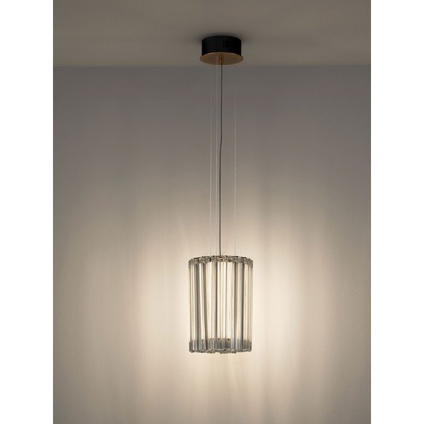 Ocelové LED stmívatelné závěsné svítidlo v mosazné barvě ø 22 cm Nol – Nova Luce-image-3