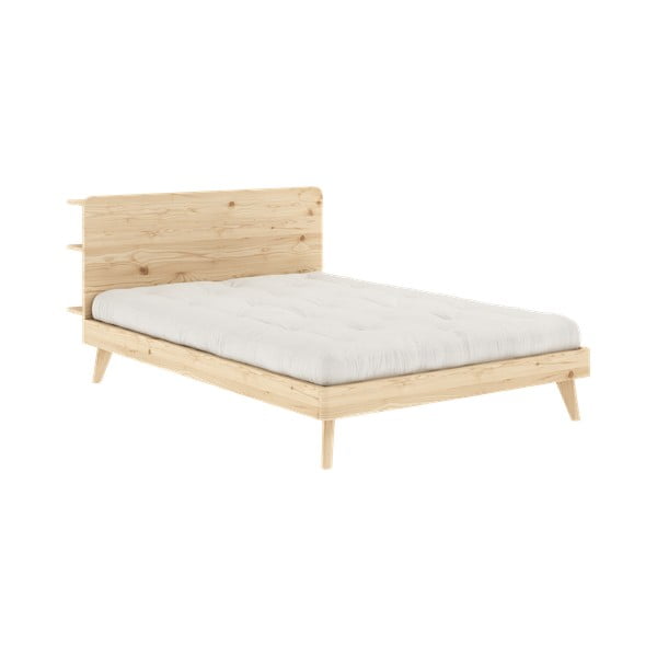 Dvoulůžková postel z borovicového dřeva s roštem 140x200 cm Retreat – Karup Design