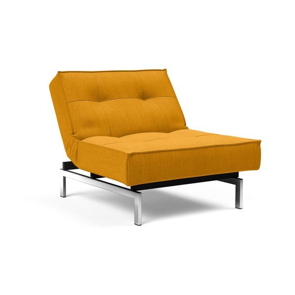 Oranžové rozkládací křeslo Innovation Splitback Chrome-image-4