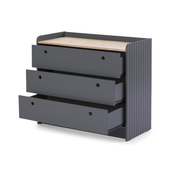 Šedá komoda se 3 zásuvkami Marckeric Monte-image-3