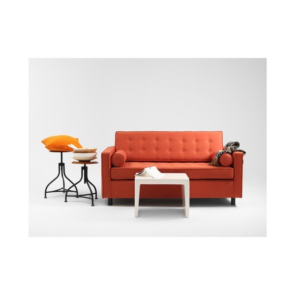 Oranžová rozkládací dvoumístná pohovka Custom Form Topicc-image-3