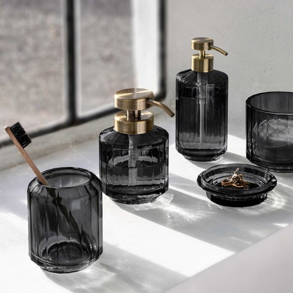 Černý skleněný kelímek na zubní kartáčky Vision – Mette Ditmer Denmark-image-2