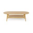 Konferenční stolek v dekoru dubu v přírodní barvě 60x130 cm Curved – Woodman
