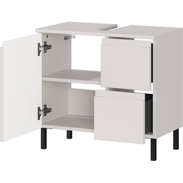 Krémová nízká skříňka pod umyvadlo 60x56 cm Salinas – Germania-image-3