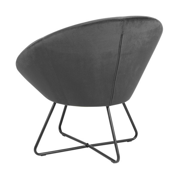 Šedé sametové křeslo Actona Center-image-3