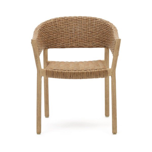 Dřevěná zahradní židle v přírodní barvě Pola – Kave Home-image-4