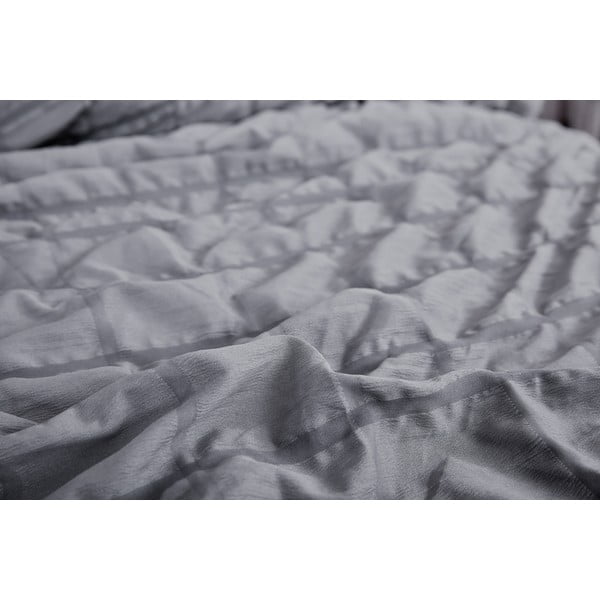 Černo-šedé krepové povlečení na jednolůžko 140x200 cm Naomi – My House-image-3