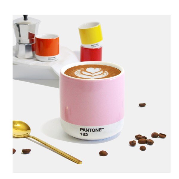 Světle růžový porcelánový šálek na cappuccino 175 ml Light Pink 182 – Pantone-image-2