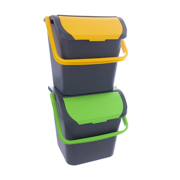 Plastový odpadkový koš na tříděný odpad 28 l Eko – Orion-image-2