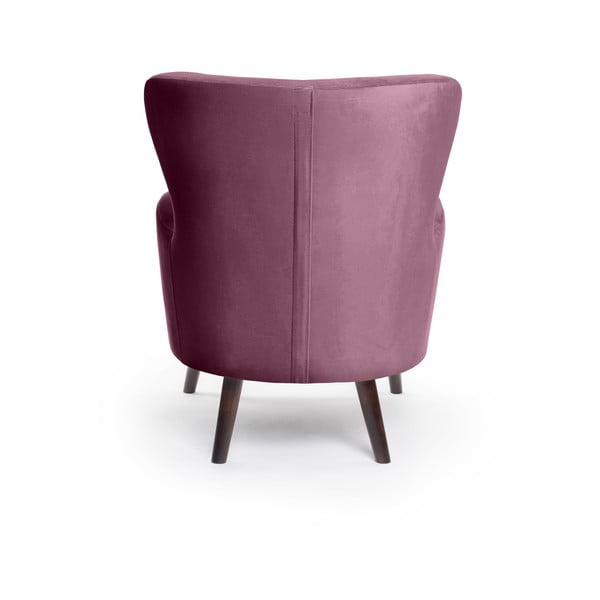 Fialové sametové křeslo ušák Noemye – Bonami Selection-image-4