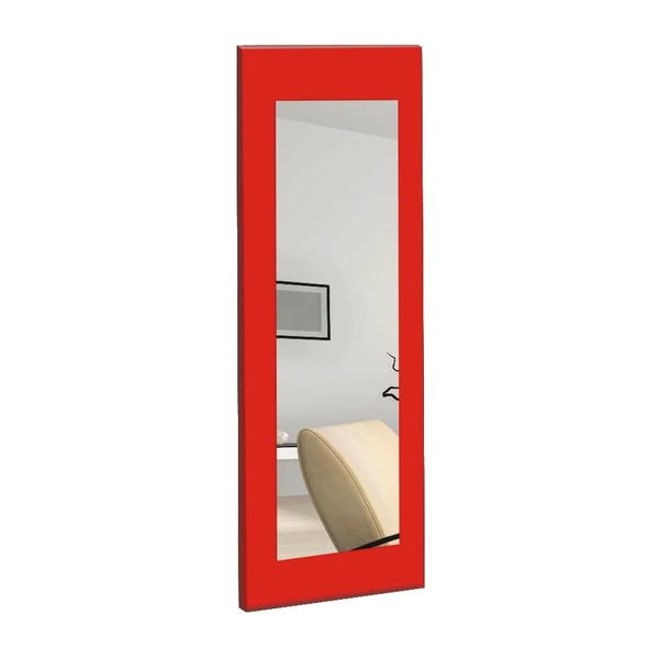 Nástěnné zrcadlo s červeným rámem Oyo Concept Chiva, 40 x 120 cm