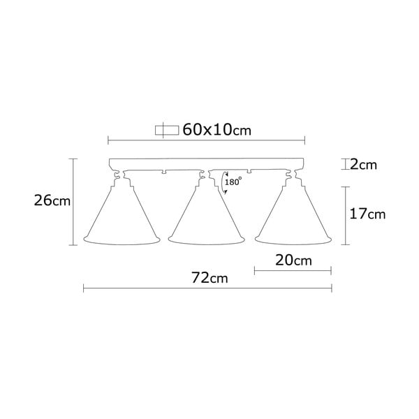 Stropní svítidlo v bronzové barvě s kovovým stínidlem ø 20 cm Tramino – Opviq lights-image-3