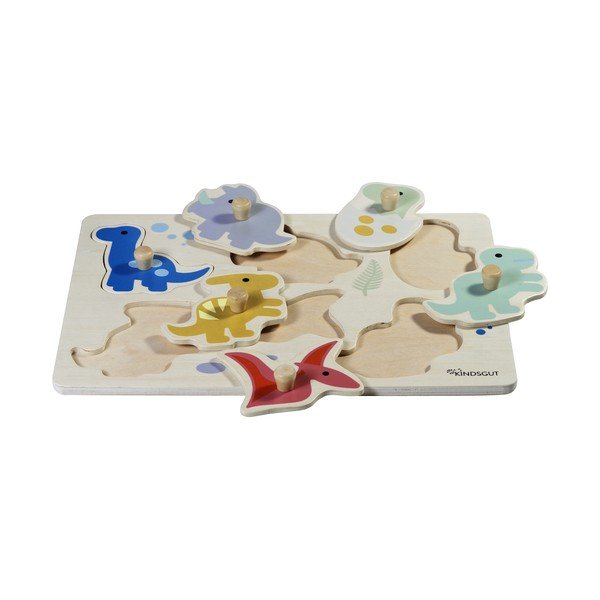 Dřevěné vkládací puzzle (počet dílků 6) Dinosaurs – Kindsgut-image-1