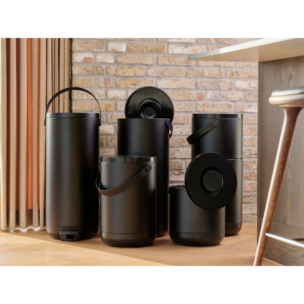 Černý nášlapný plastový odpadkový koš 35 l Circular – Zone-image-3