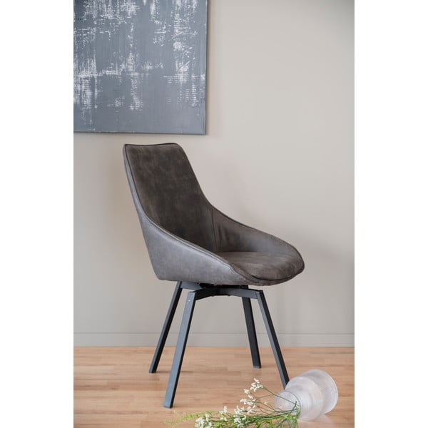 Šedá otočná židle Alison - Rowico-image-1