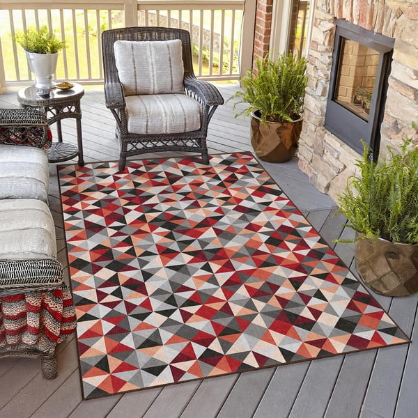 Červeno-šedý pratelný koberec 120x180 cm Ignite – Mila Home-image-2